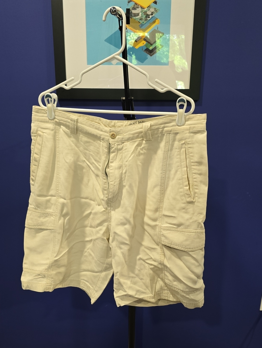 Tommy Bahama Relax Men's Cream Cargo Shorts